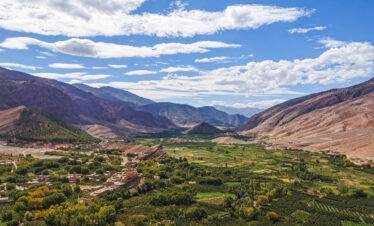 Panoramic view of the Ait Bougmez (Happy) Valley, High Atlas, Morocco