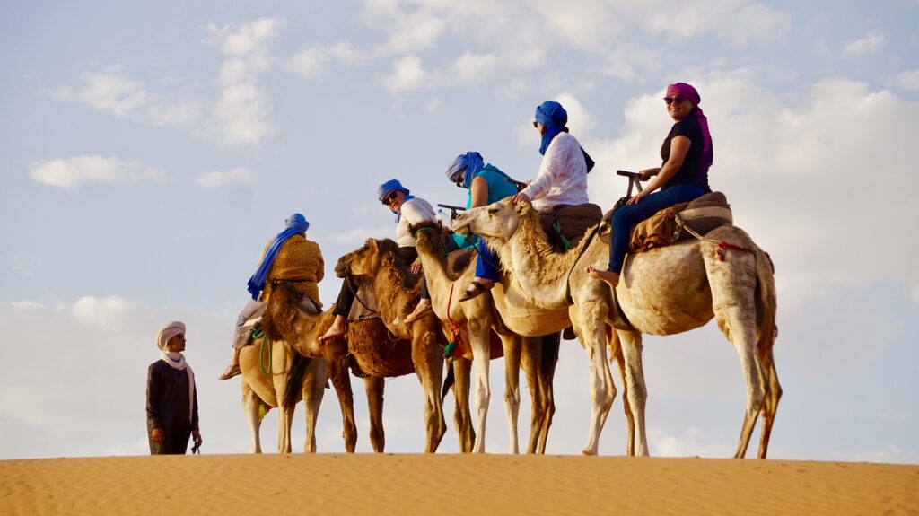 Sahara Desert trek in winter in Morocco