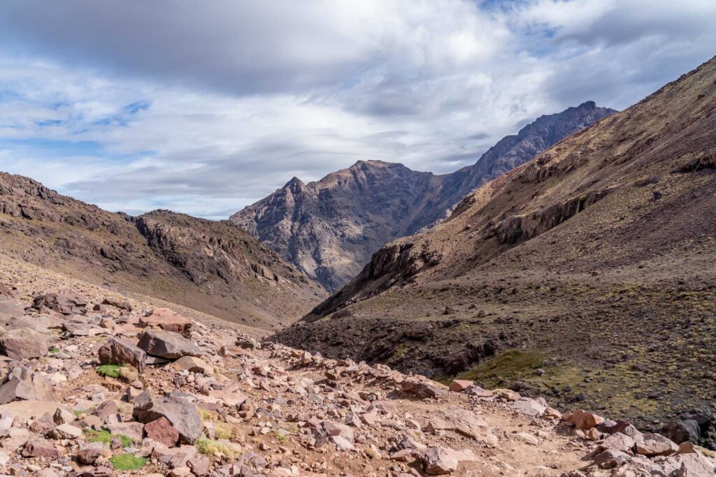 Mount Toubkal and the Atlas valley in Morocco